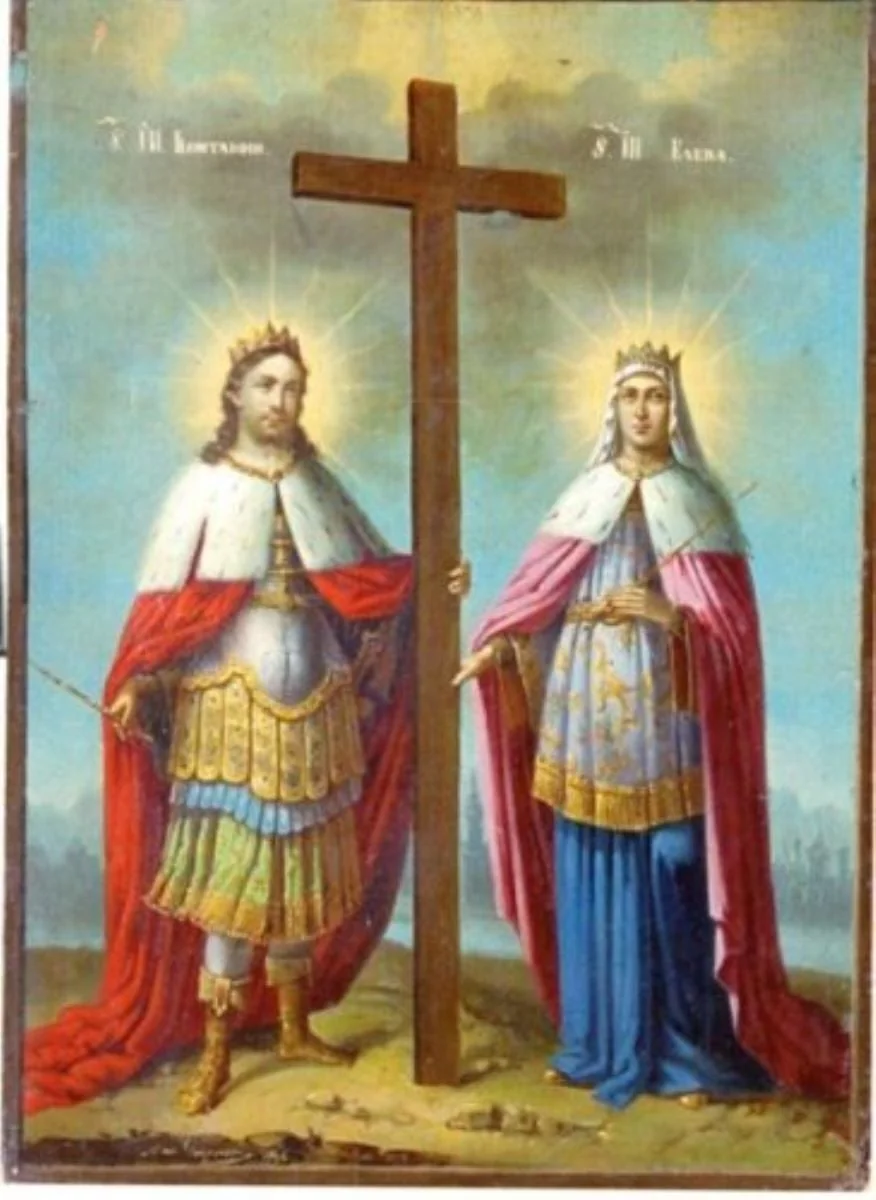 Sfinții împărați Constantin și Elena, by Nicolae Grigorescu, unspecified, 1856