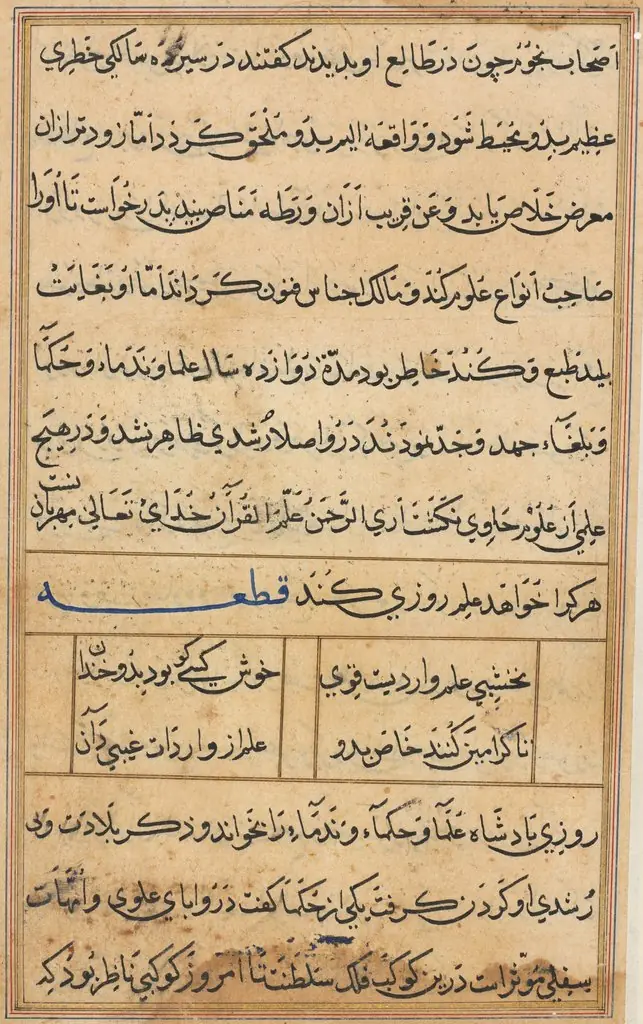 Page from Tales of a Parrot (Tuti-nama): text page