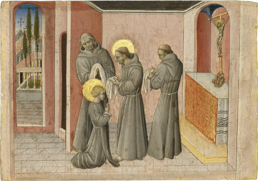The Investiture of Saint Clare: the Saint receiving the clothes of her Order from Saint Francis