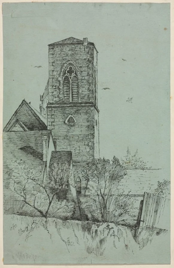 Tower of the Chimes, Old Trinity, Cleveland, by Otto Henry Bacher, 1887