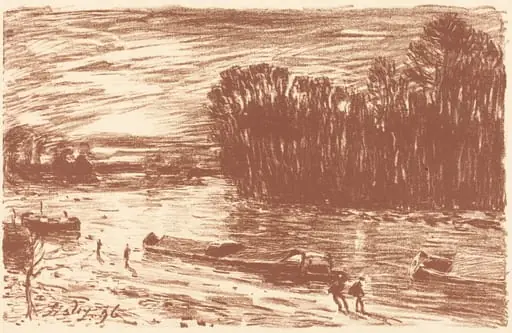 Banks of the Loing near Saint-Mammès (Bords du Loing, pres Saint-Mammès)