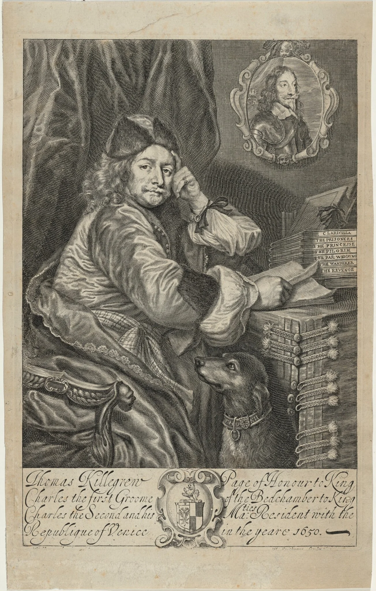 Thomas Killigrew, by William Faithorne, ink, 1664
