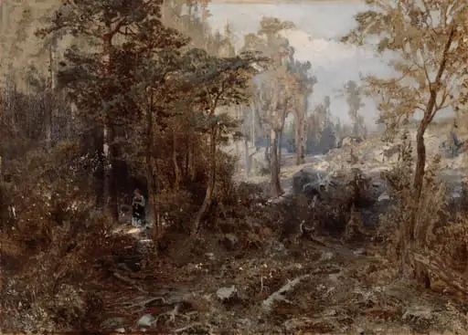 Metsämaisema Näsijärven lähistöllä ; keskeneräinen