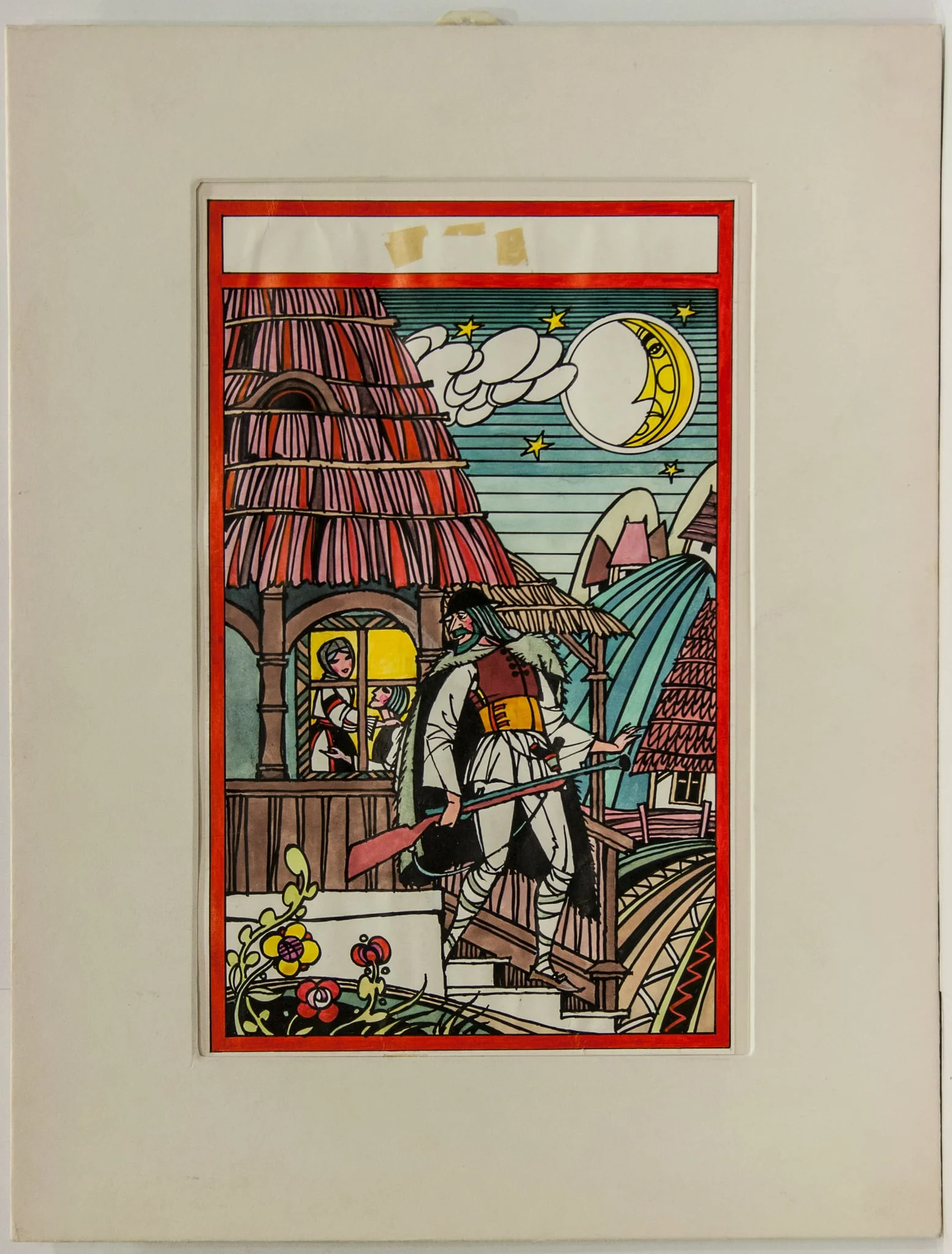 Ilustrație la povestea „Întoarcerea acasă”, by Val Munteanu, 1950