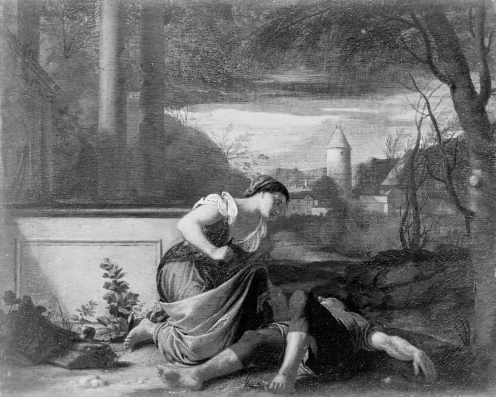 Thisbe's Suicide by the Body Pyramus, by Unknown, 1650