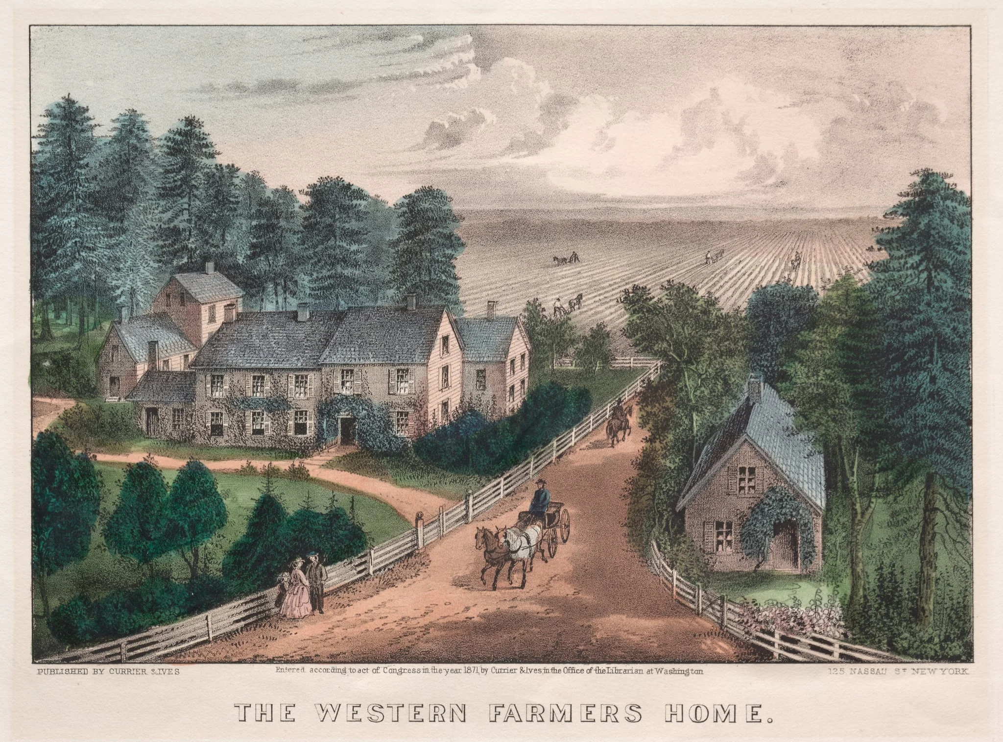 The Western Farmer's Home, by James Merritt Ives, 1864