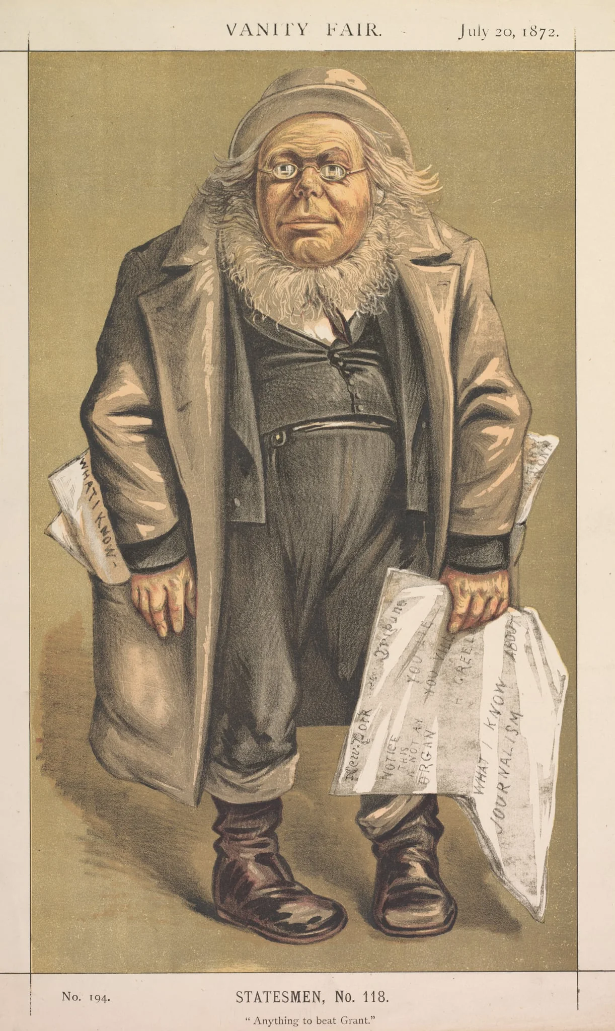 Vanity Fair: Statesman, No. 118 "Anything to Beat Grant"