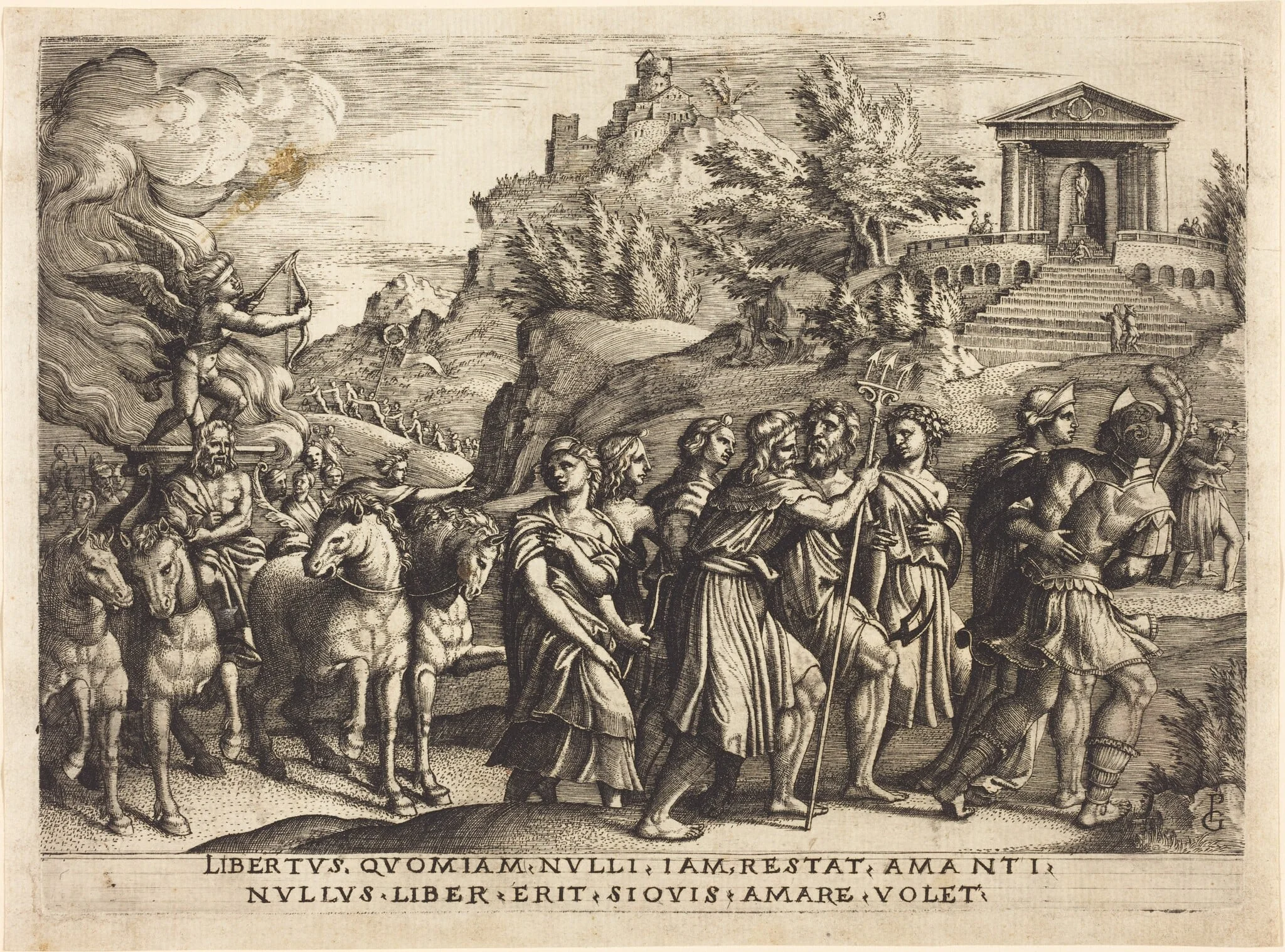 The Triumph of Love, by Georg Pencz, ink, 1539