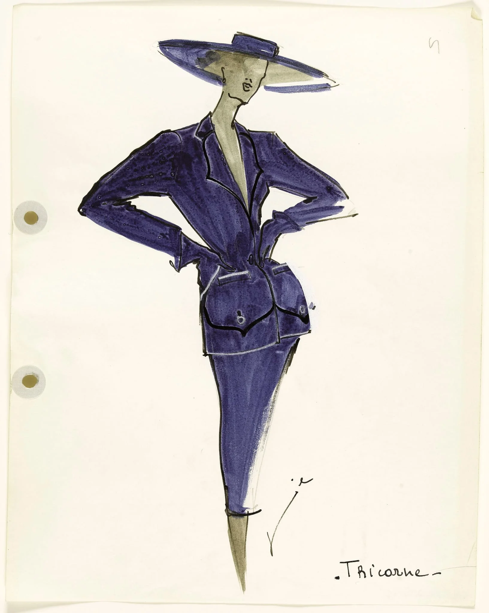 'Tricorne', by Marie-Louise Carven, 1951