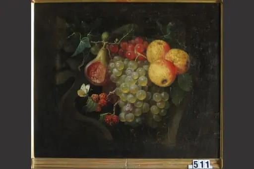 Fructe cu pară tăiată (pandant: Fructe cu pepene rupt)