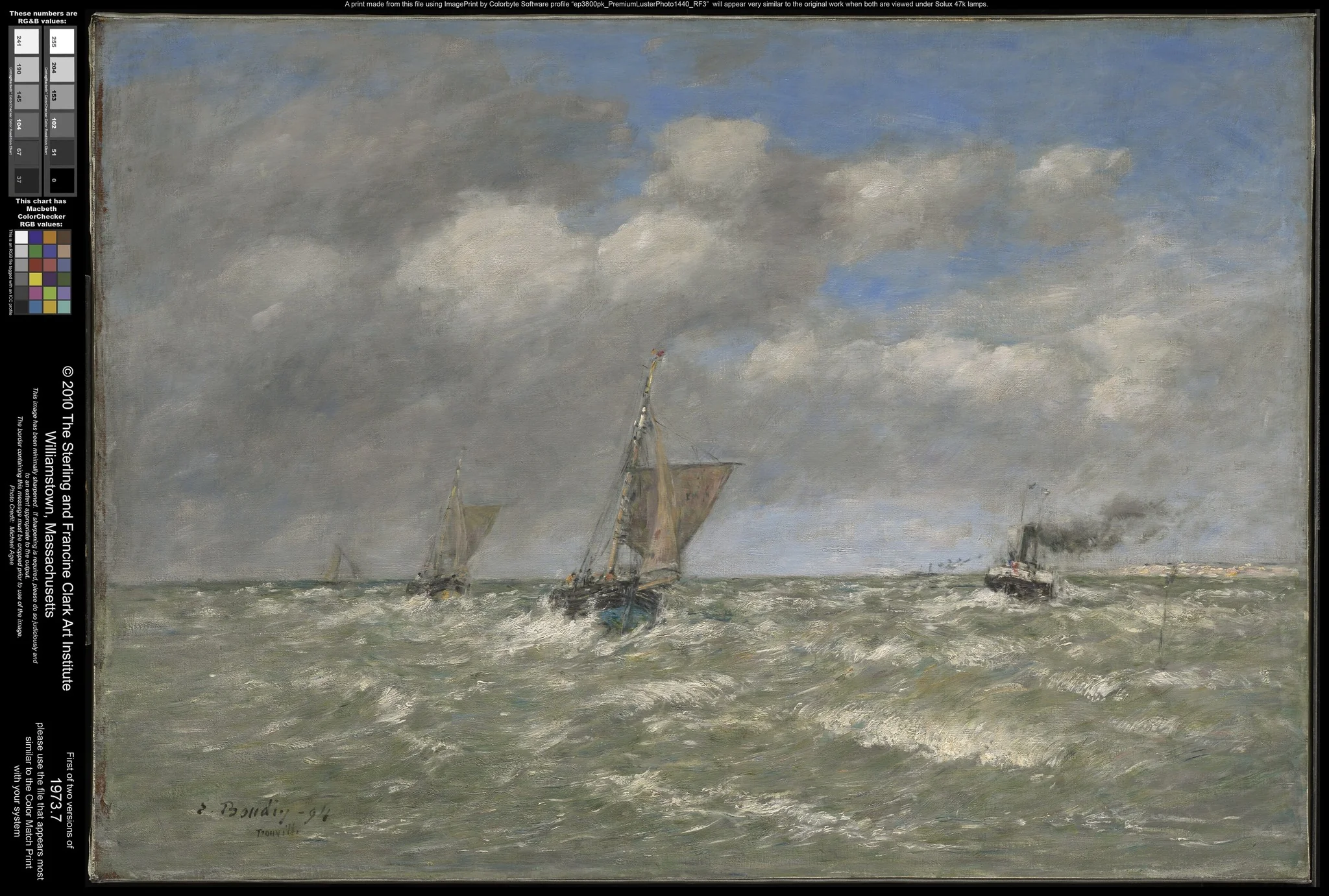 Boats Returning to Port, Trouville, by Eugène Boudin, unspecified, 1898