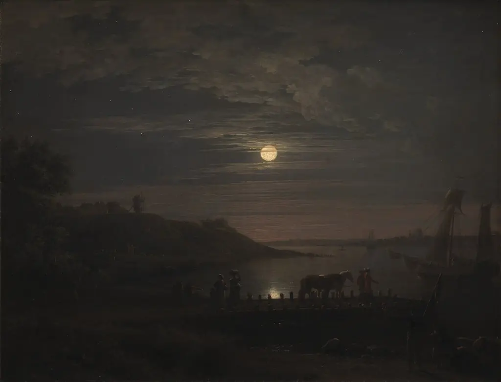 The Crossing over the Little Belt at Snoghøj. Moonrise