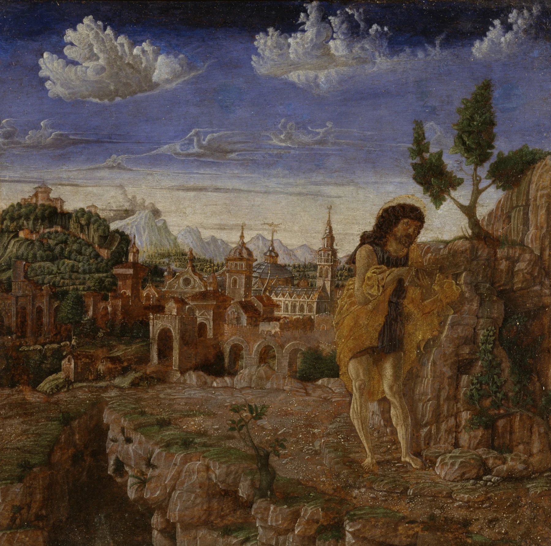 Saint John the Baptist in a Landscape, by Giovanni Corenti, unspecified, 1490