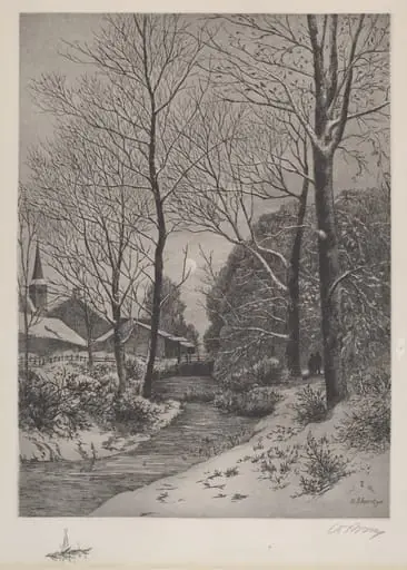 Moonlit Stroll in Winter