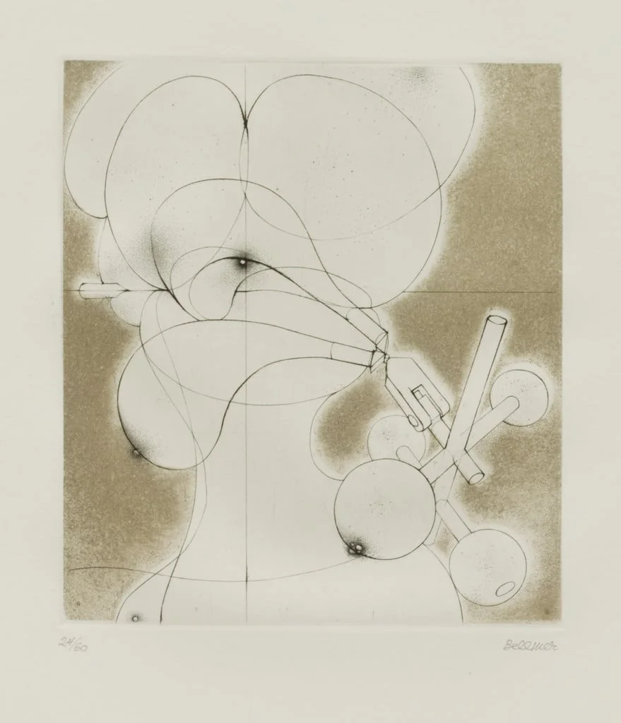Untitled, by Hans Bellmer, ink, 1954