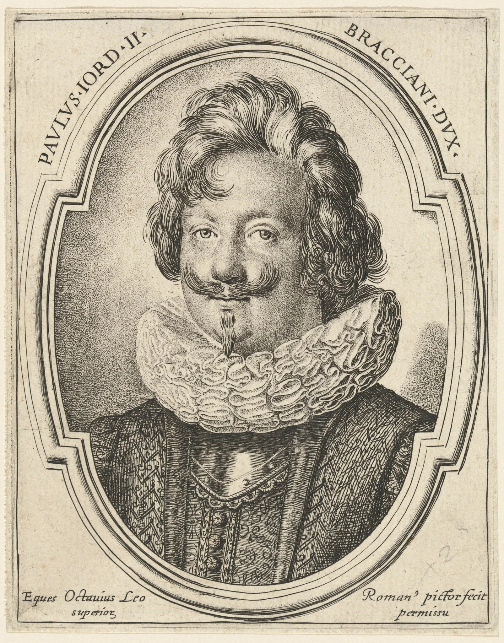 Paolo Giordano Orsini II, by Ottavio Leoni, ink, 1604