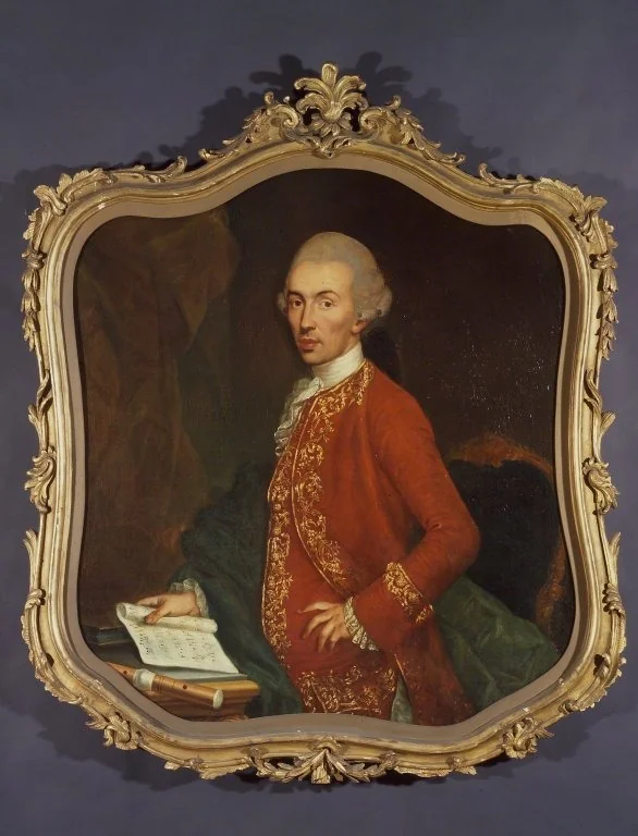 A Musician, by Unknown, oil, 1750