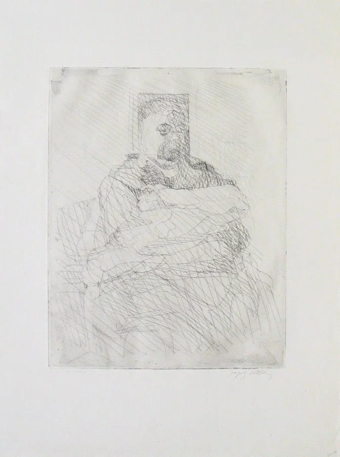 Untitled, by Jacques Villon, ink, 1945