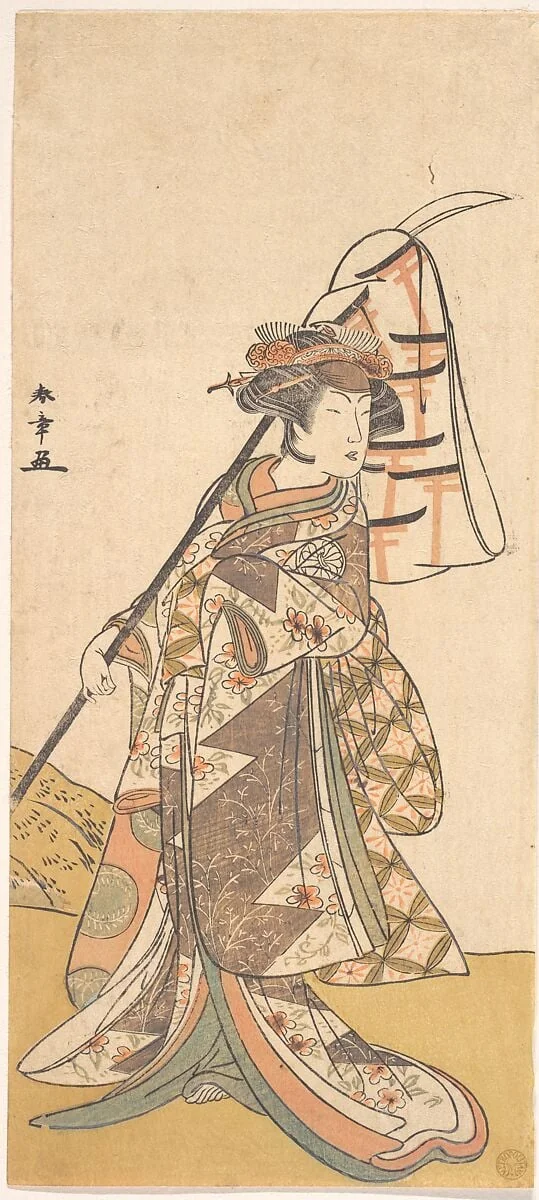 勝川春章画　三代目瀬川菊之丞|Kabuki Actor Segawa Kikunojō III, by Katsukawa Shunshō, ink, 1777