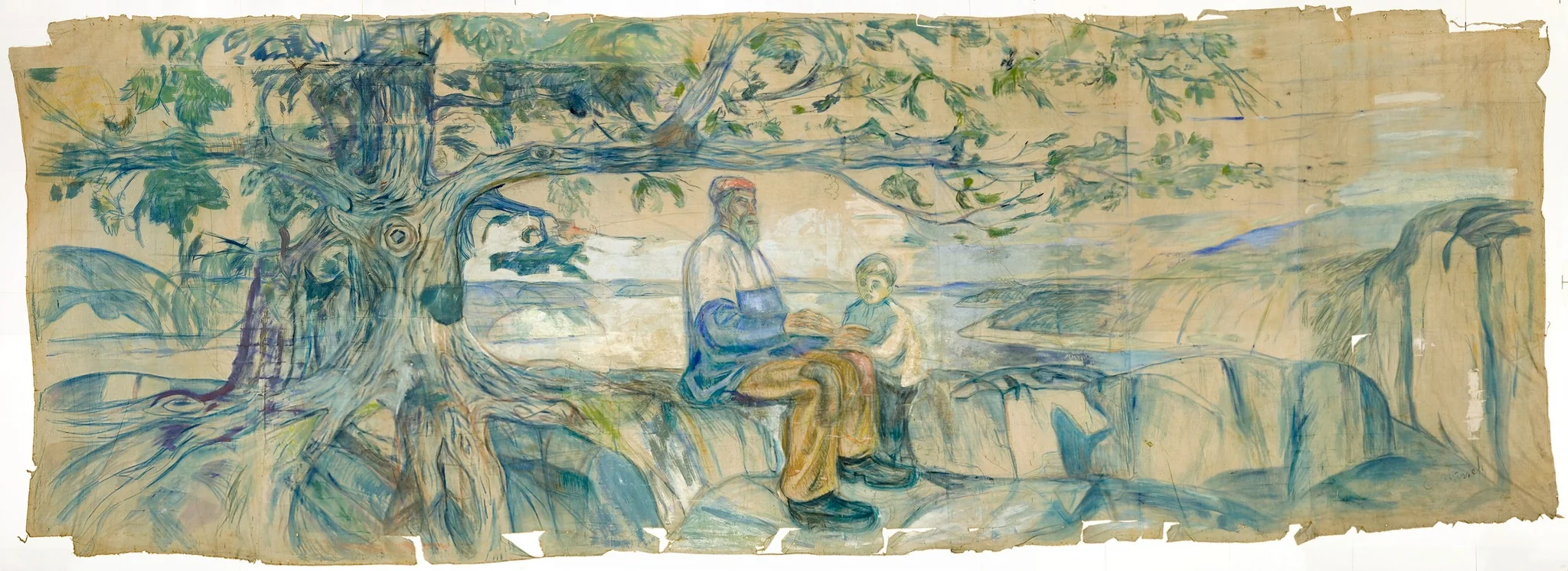 History, by Edvard Munch, oil, 1910