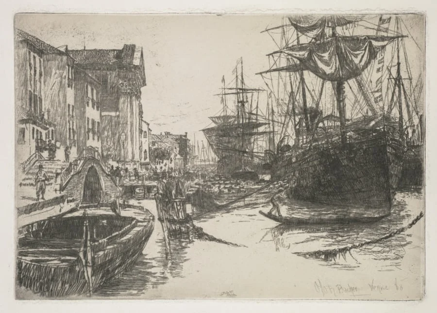 Fondamenta della Zattere, by Otto Henry Bacher, 1880