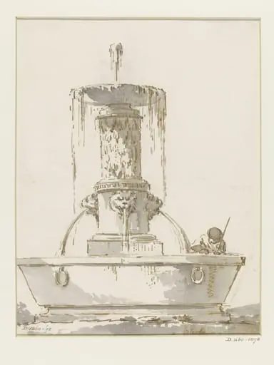 Drawing of fountain
