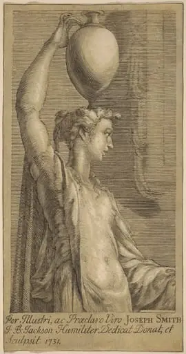Woman Standing Holding a Jar on the Head