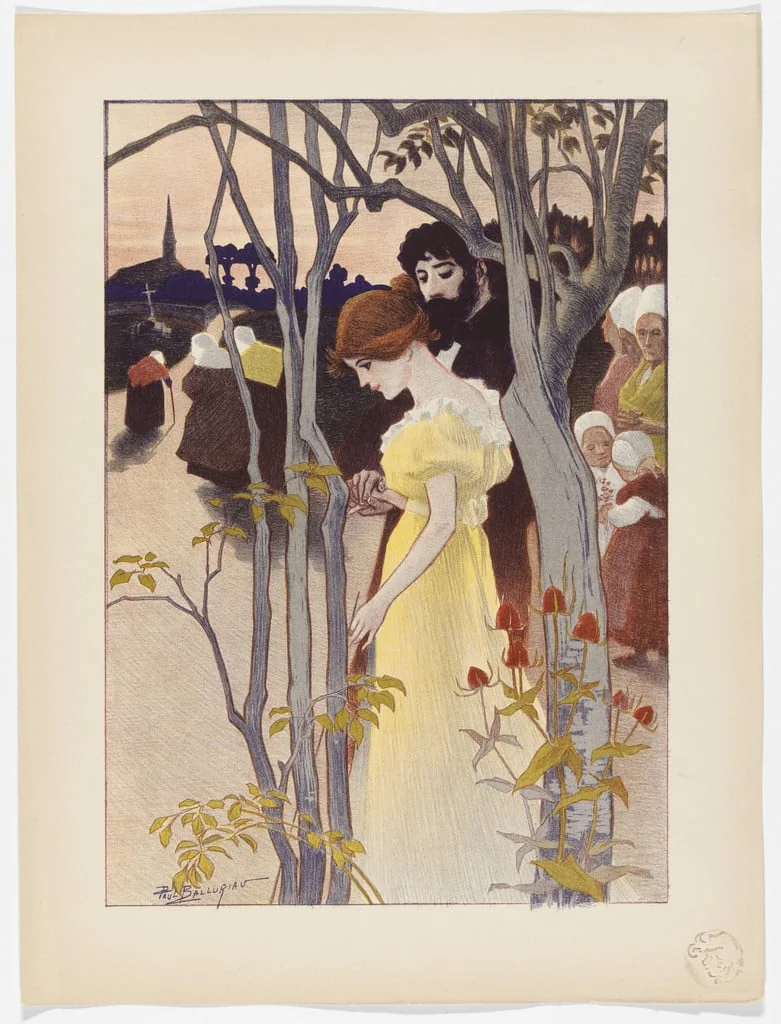 Untitled, by Paul Balluriau, ink, 1897