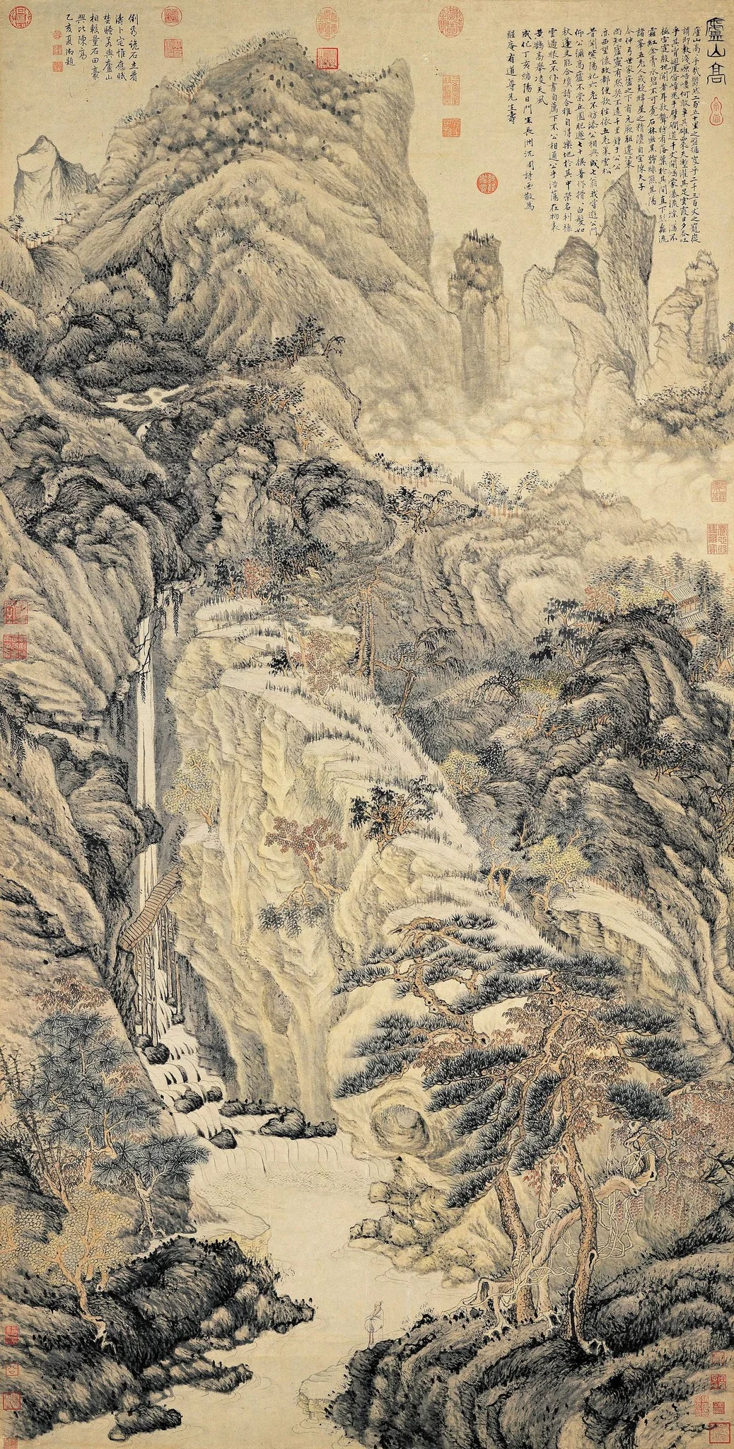 Lofty Mount Lu, by Shen Zhou, unspecified, 1467