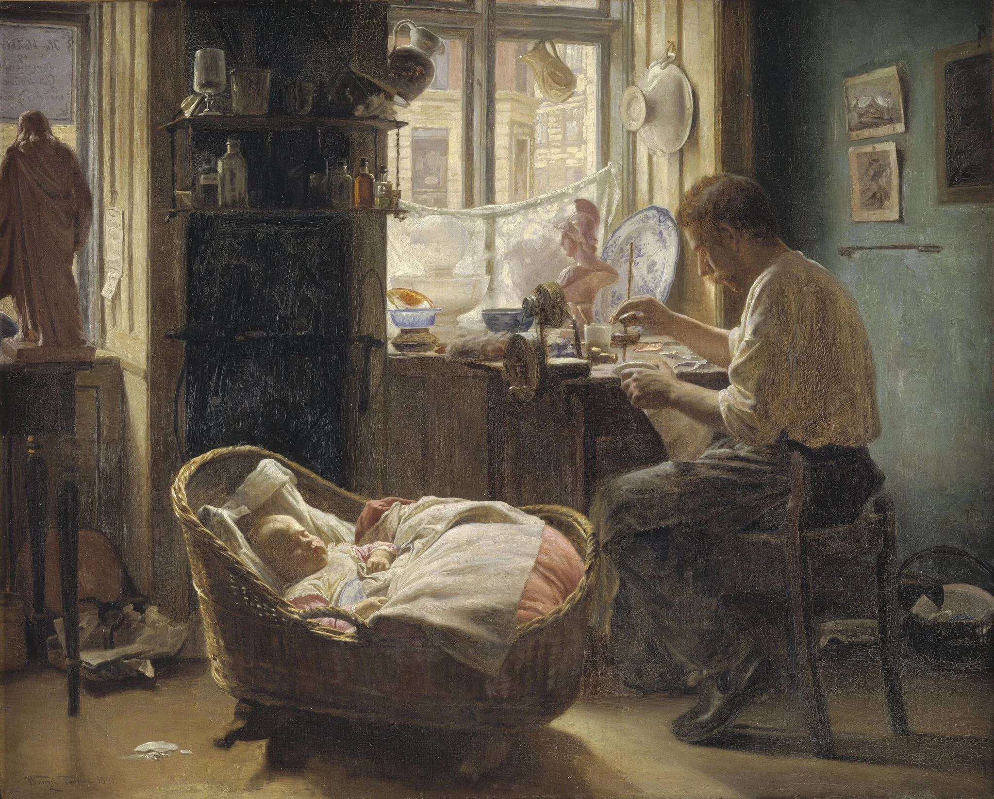 At the China Repairer's, by Unknown, 1891