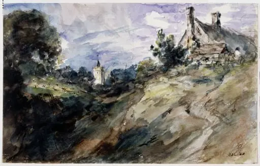 Cottages on a high bank