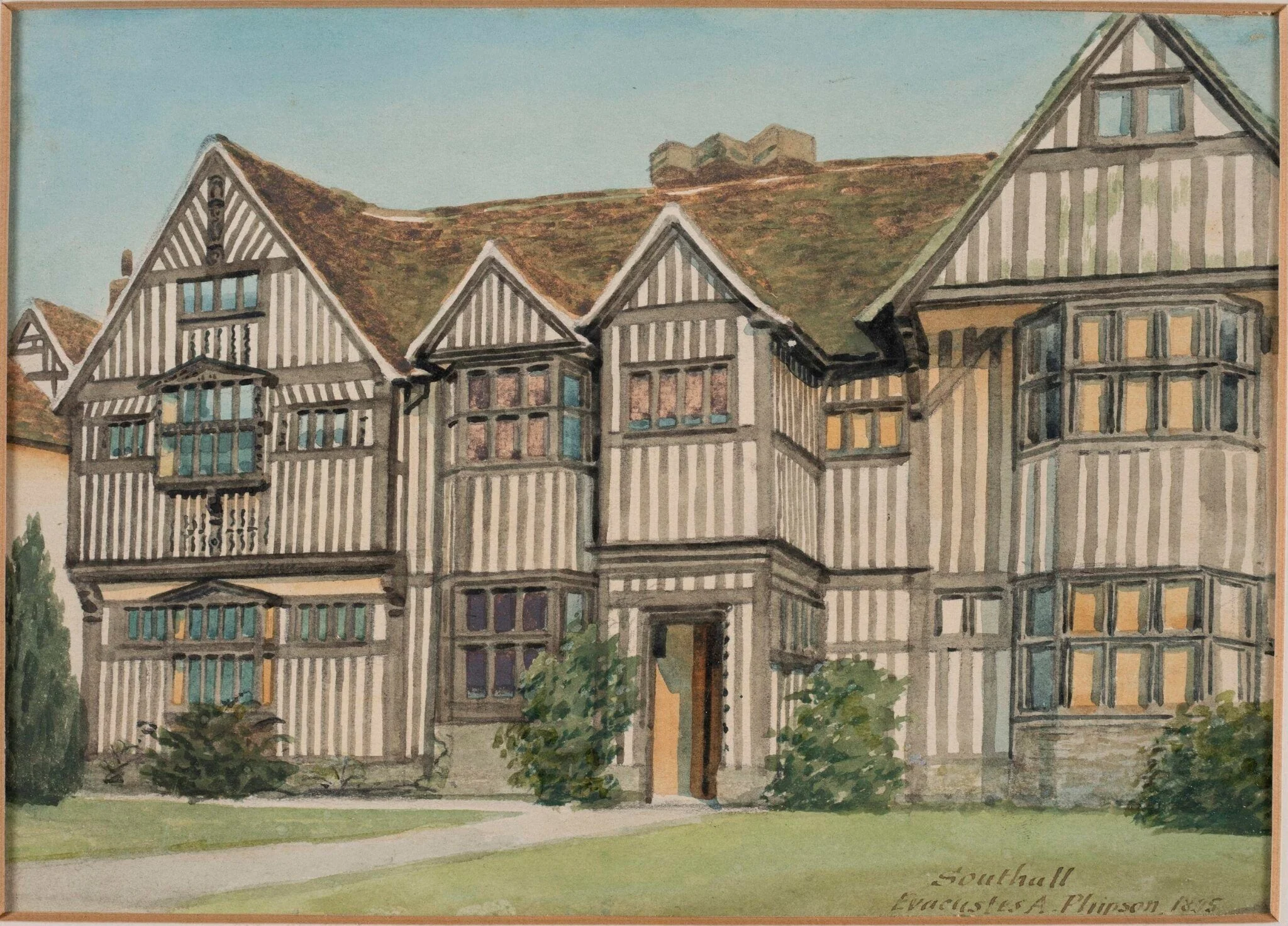Southall, by Evacustes Arthur Phipson, watercolor, 1885