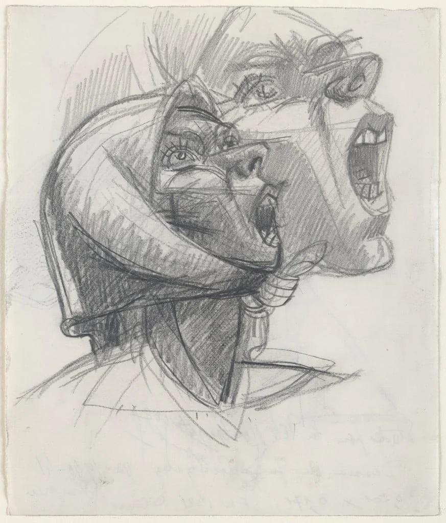 Untitled, by Julio González, graphite, 1941