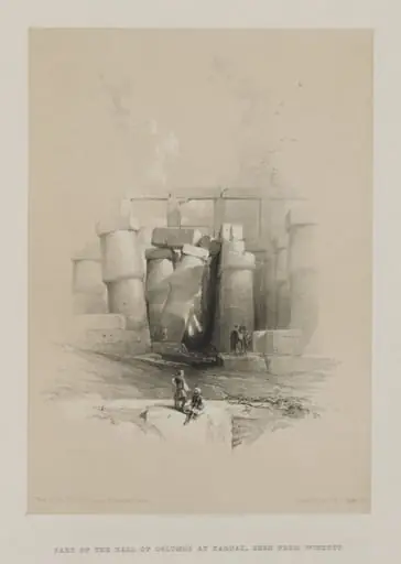 Egypt and Nubia, Volume II: Part of the Hall of Columns at Karnak, Thebes