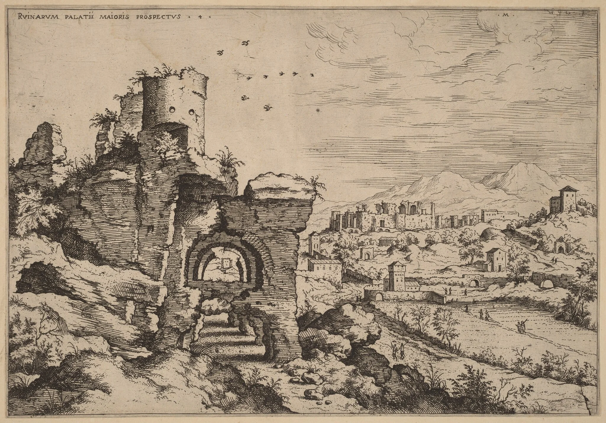 Ruins on the Palatine, Looking toward the Baths of Caracalla