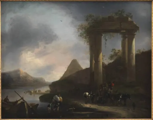 Italian Landscape with Classical Ruins