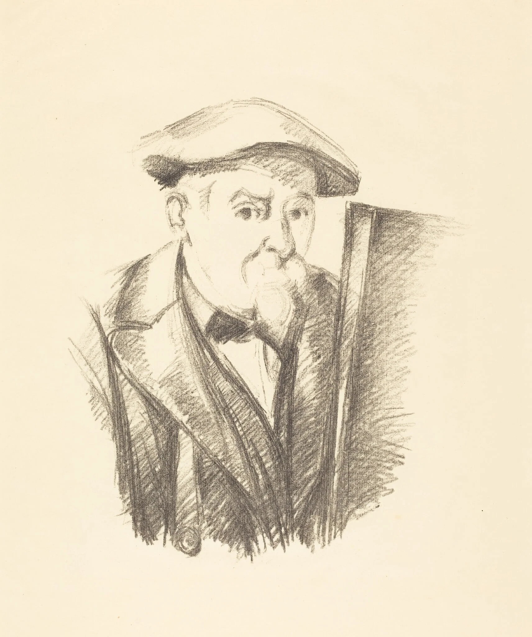 Self-Portrait, by Paul Cezanne, ink, 1898