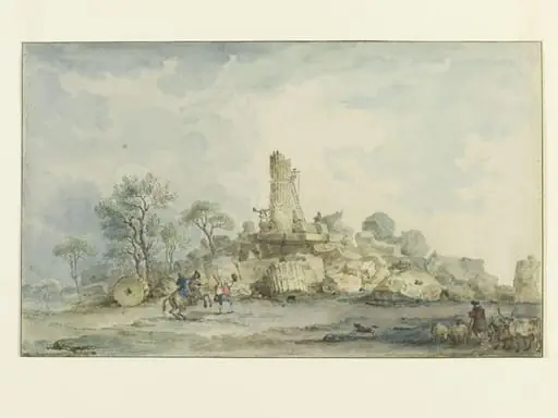 View of the Ruins of the temple of Hercules at Agrigentum