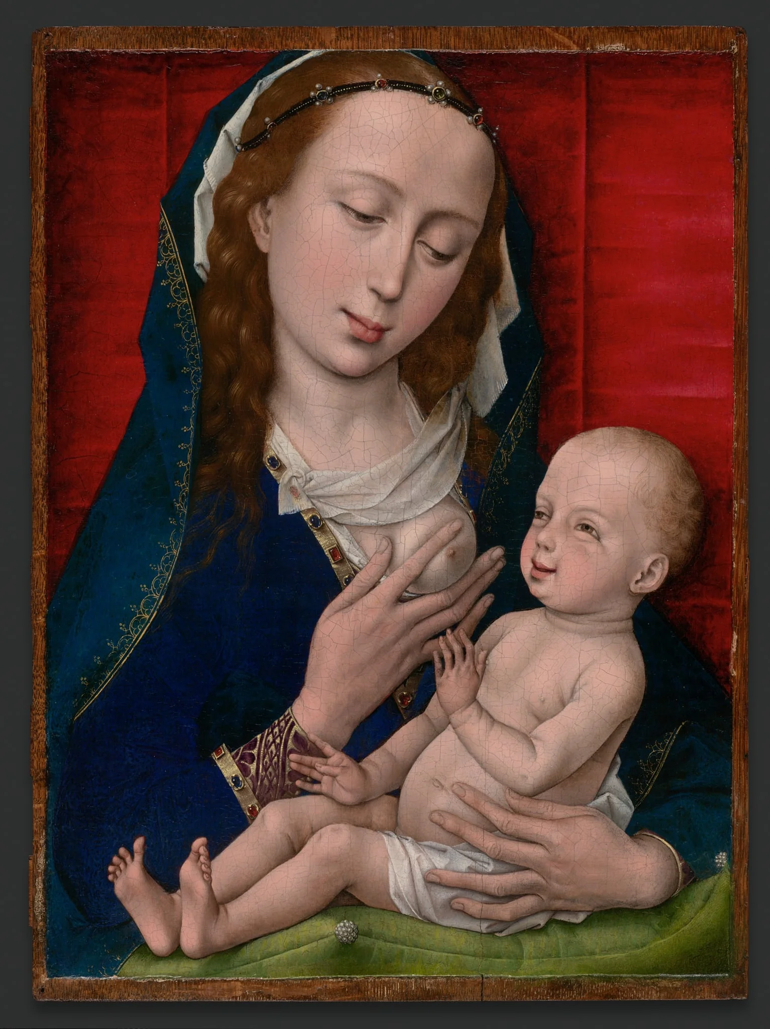 Virgin and Child, by Workshop of Rogier van der Weyden, oil, 1460