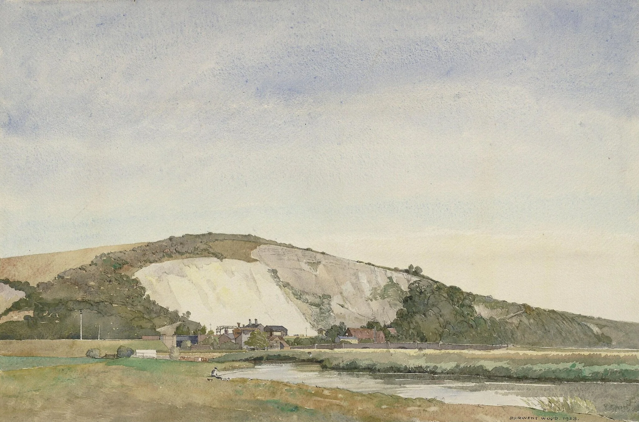 Pepper's Quarry, Amberley, by Derwent Wood, watercolor, 1923