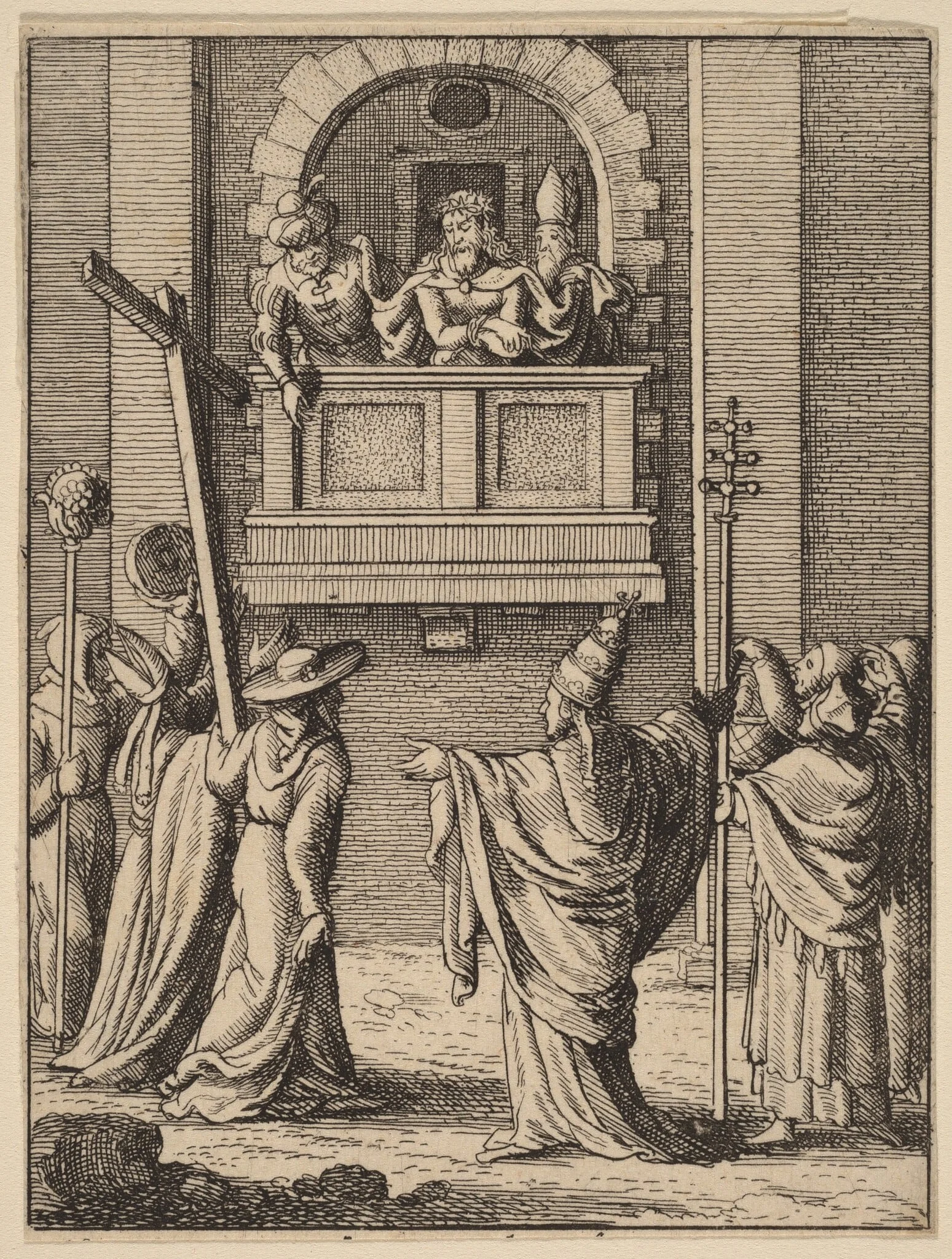 Ecce Homo, by Wenceslaus Hollar, ink, 1642