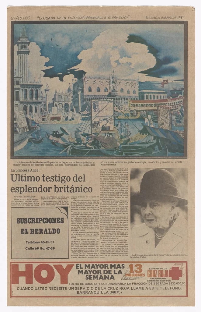 Untitled, by Álvaro Barrios, ink, 1981