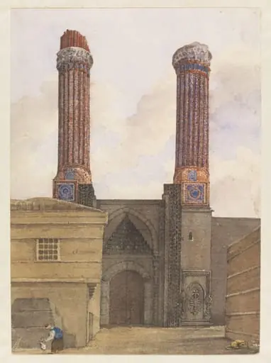 At Erzeroom The 2 Minarets iki minar