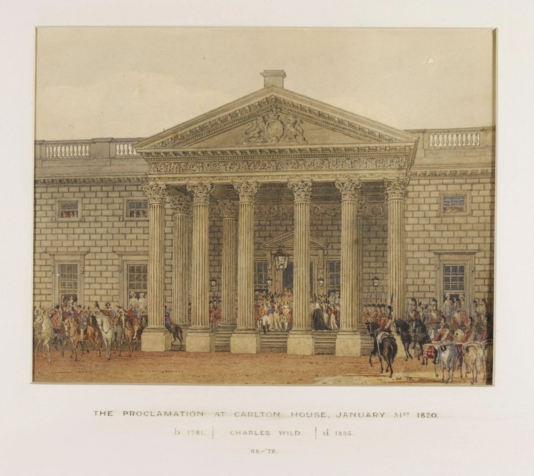 Untitled, by Charles Wild, watercolor, 1821