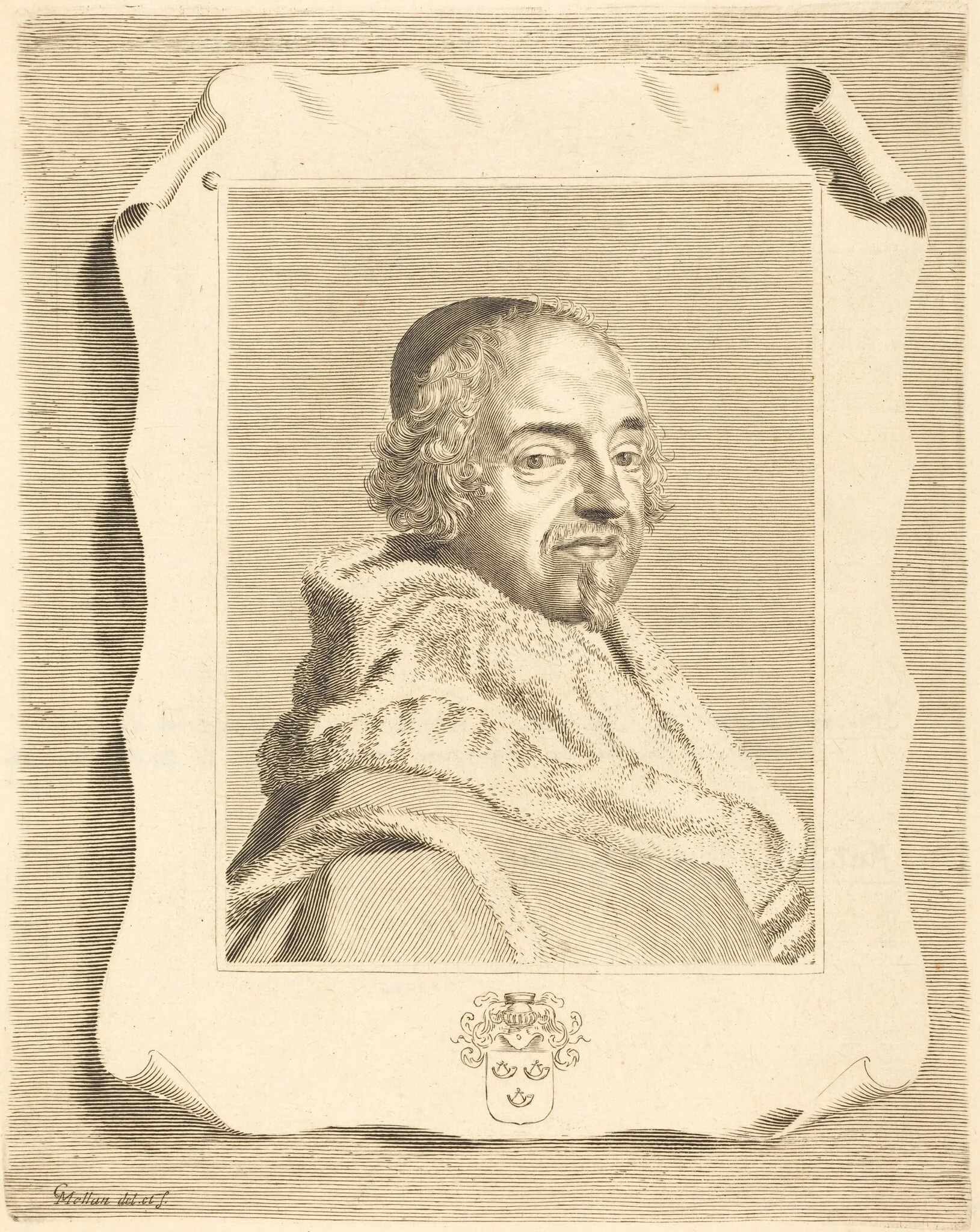 François-Théodore de Nesmond, by Claude Mellan, ink, 1643