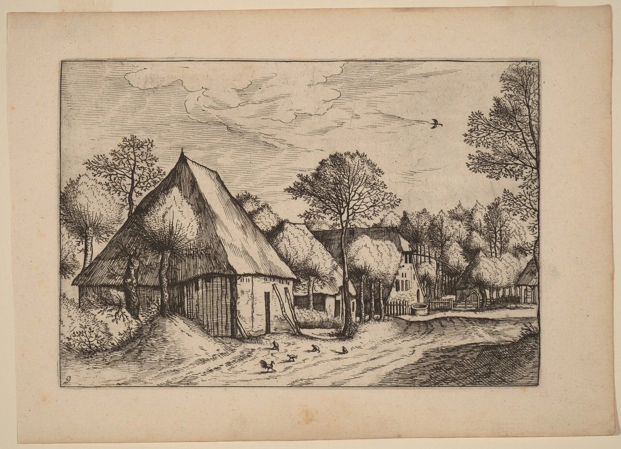 A Farmyard with a Draw Well