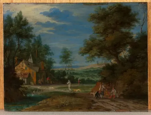 Landschaft mit Jägern