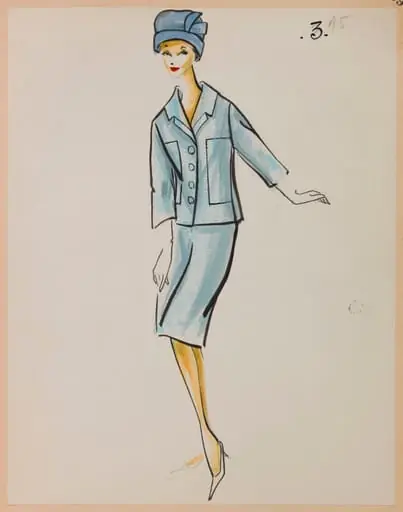 Tailleur bleu ciel