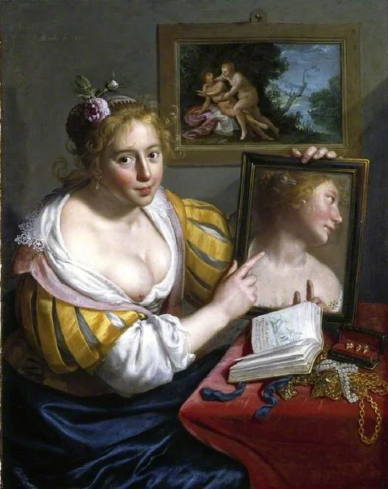 A girl with a mirror, an allegory of Profane Love