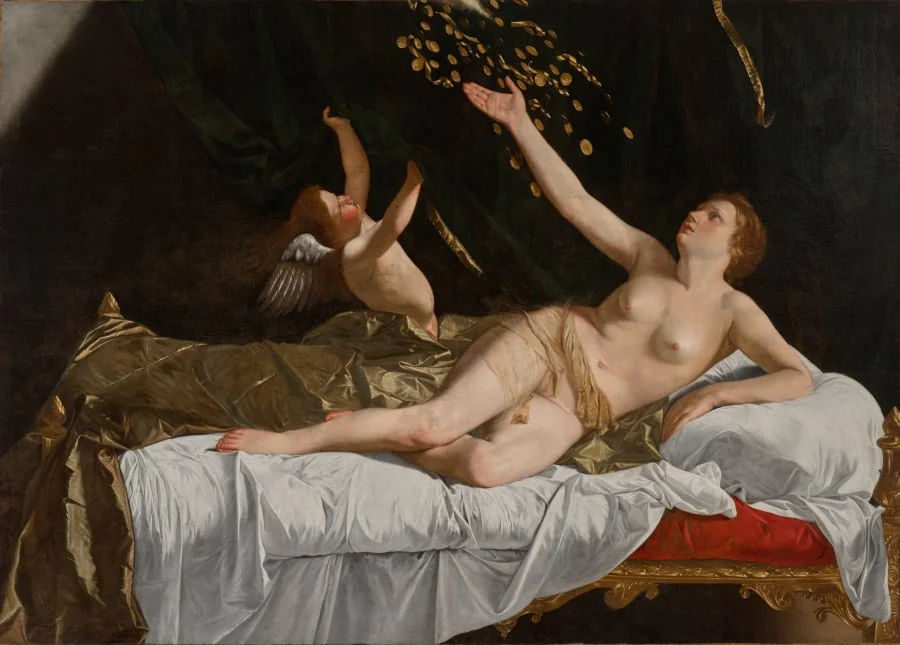Danaë, by Orazio Gentileschi, unspecified, 1623